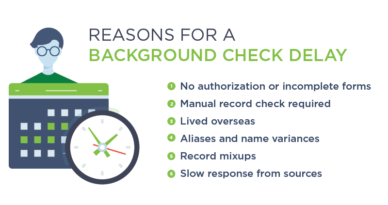 find out the top 6 reasons for a background check delay